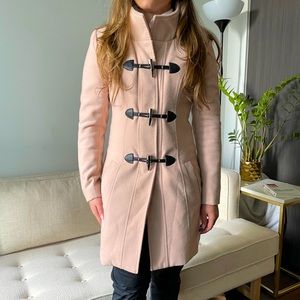 Pink Italian Wool Coat Made in Italy